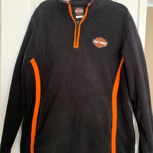 Women’s Harley Davidson 1/4 zip fleece pullover.